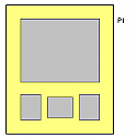 P1 1x(15z12)+3x(5x4) Multi Aperture photo frame mount